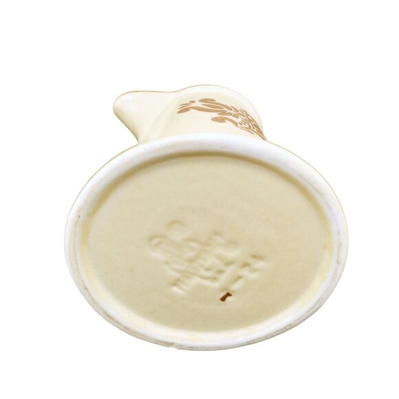 Pfaltzgraff Village Creamer Milk Pitcher Handle Brown Floral Design Vintage 4.5" - Picture 13 of 16